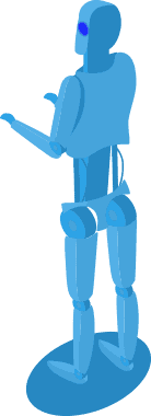 blue robot icon